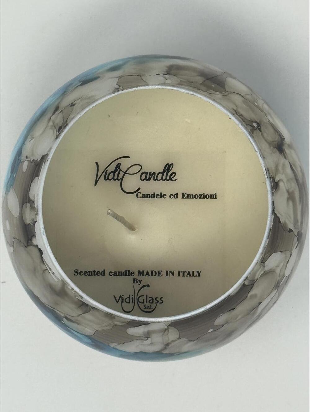 Vidi Glass Srl ~ Naples Italy Scented Candle Multi Bright Color Hand Made NEW